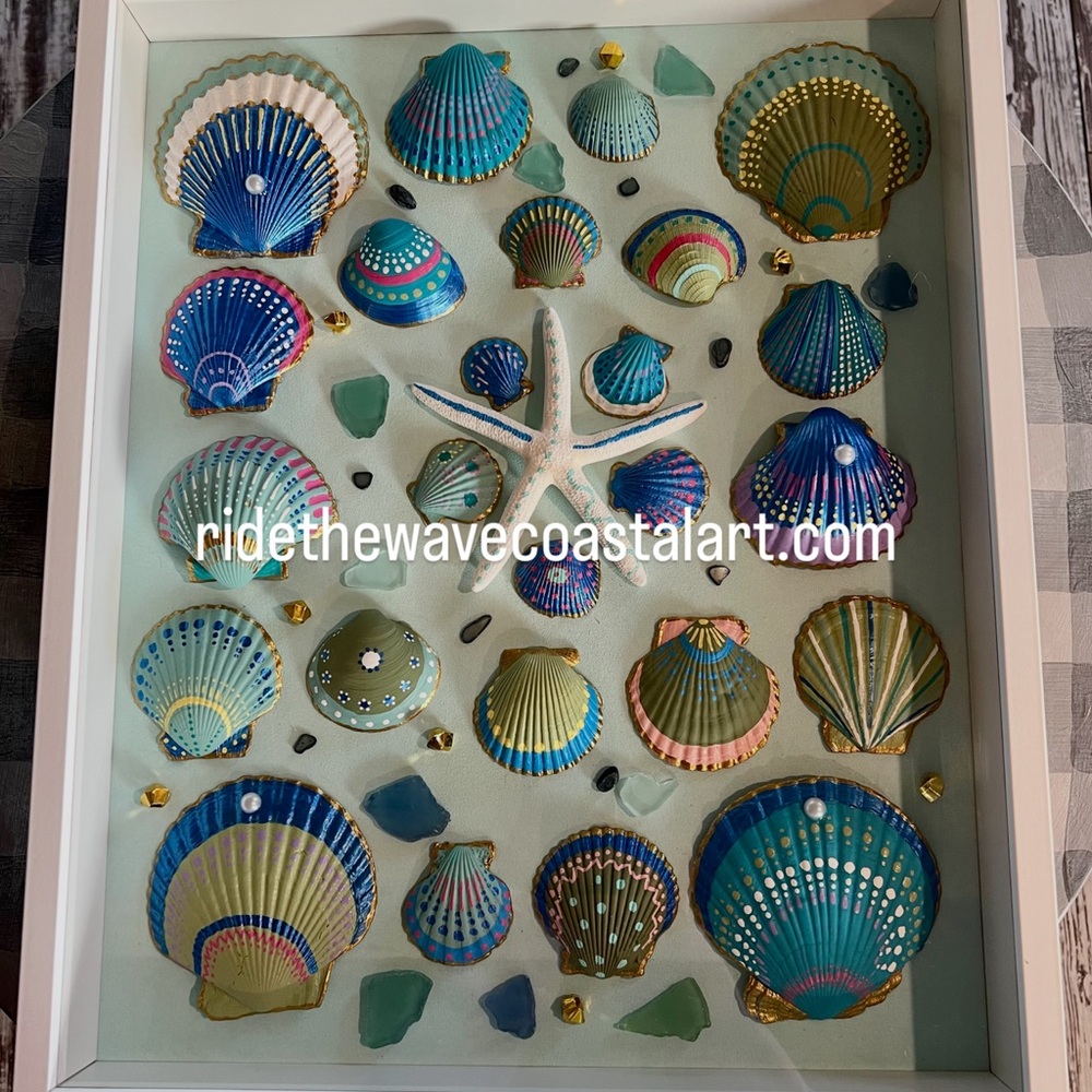 Coastal Symphony Shadow Box Wall Art – 21” x 17”